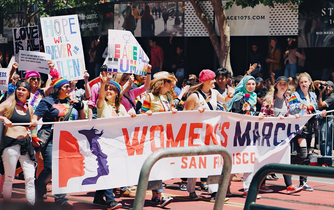 Las mujeres en la marcha por sus derechos