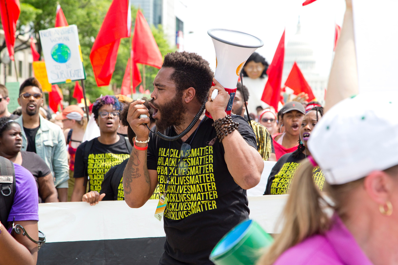 Protesta contra la decisión tomada por los líderes estadounidenses